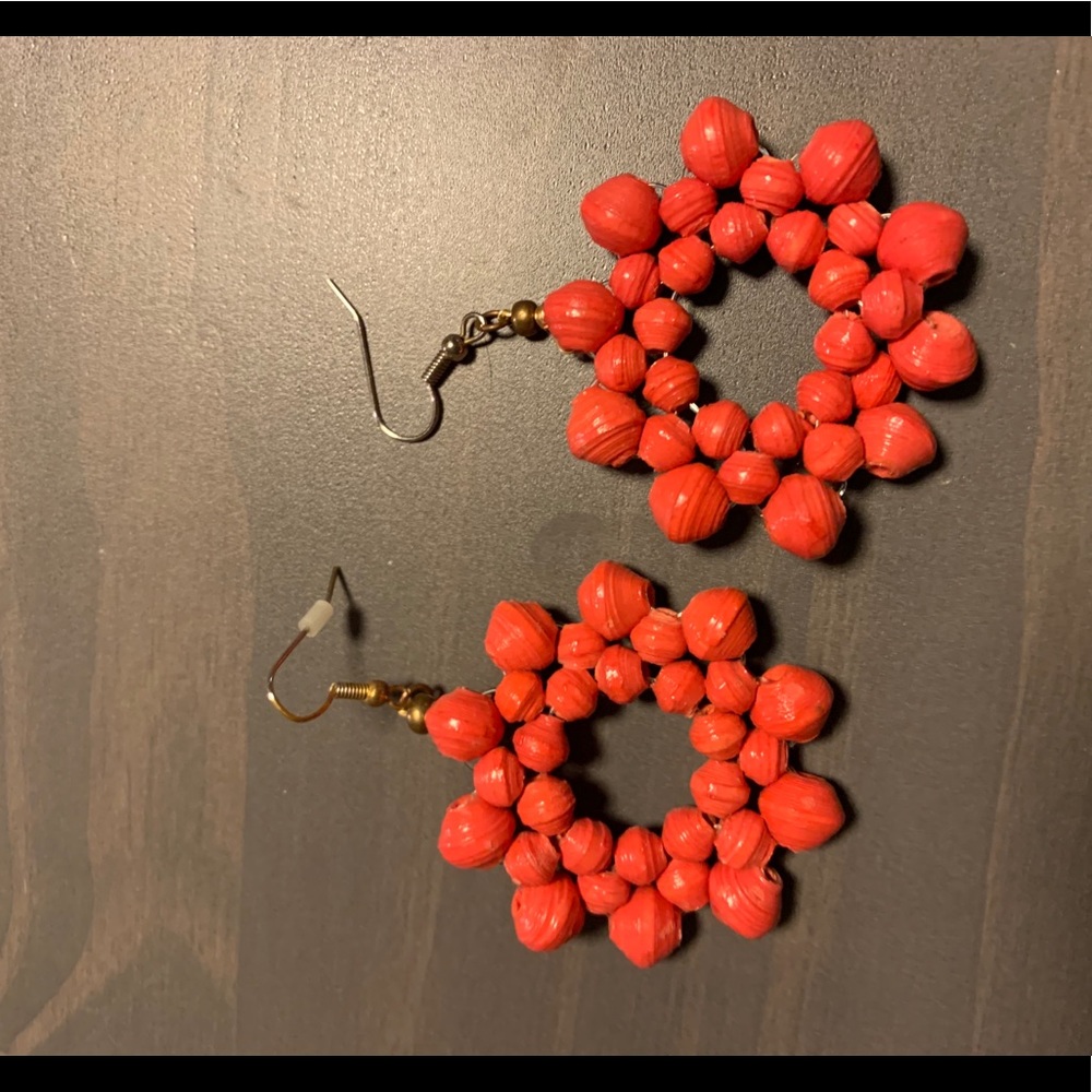 Noonday paper bead earrings